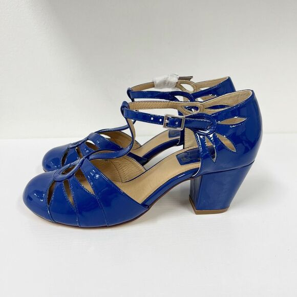 Kitten DAmour Shoes - Kitten DAmour D’Amour Womens Blue Vegan Leather Gatsby Jazz Shoes Size 9.5 NWT